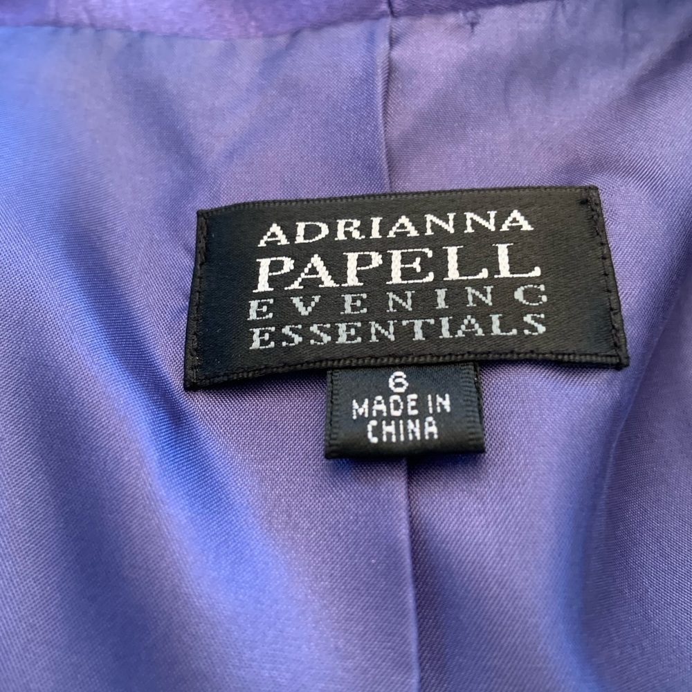 Adriana Papell Shimmering Purple Dressy Jacket - Picture 4 of 9